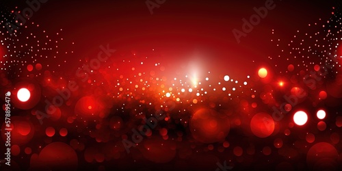abstract red and black defocused background.  lights by ai generative