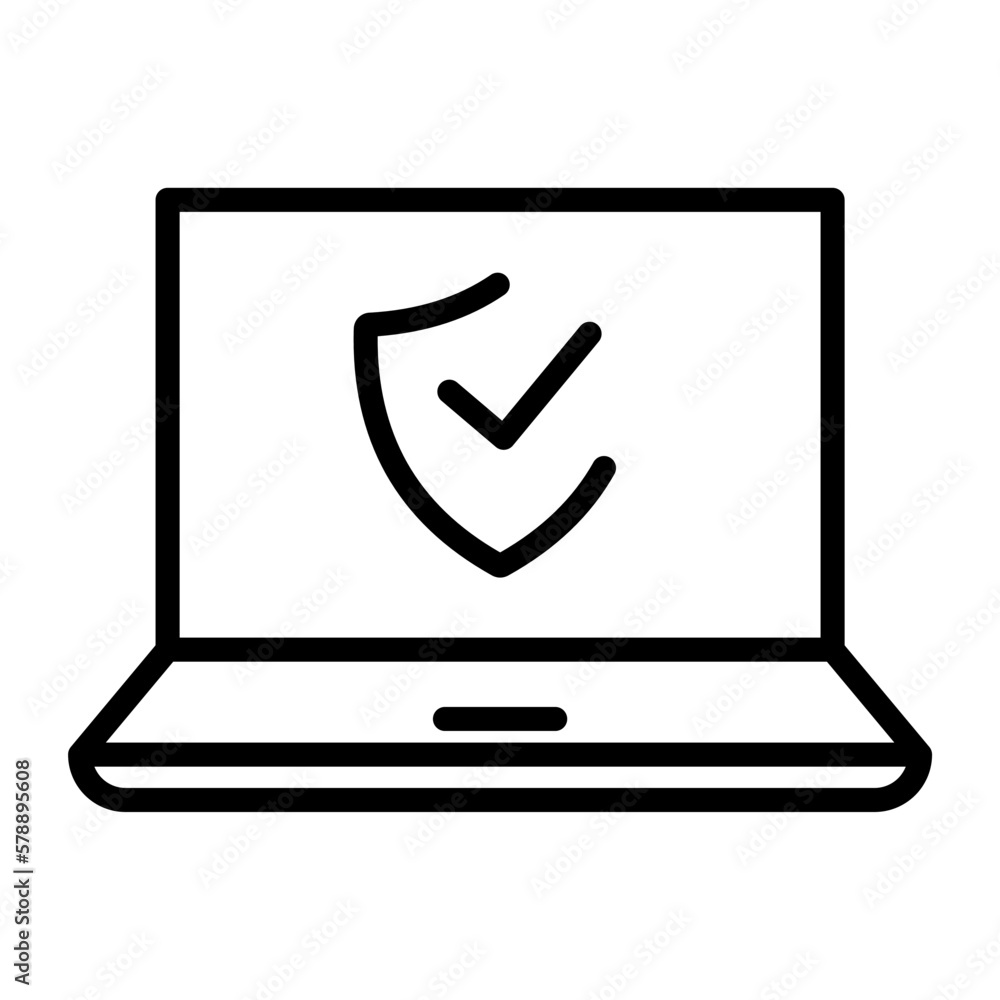 Icono de navegación segura. Ordenador. Ilustración vectorial Icono de navegación segura. Ordenador. Ilustración vectorial