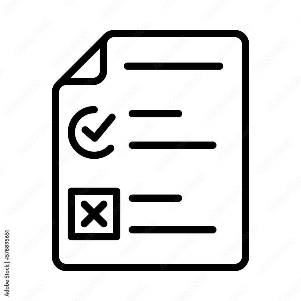Icono de documento. Evaluación. Ilustración vectorial Icono de documento. Evaluación. Ilustración vectorial