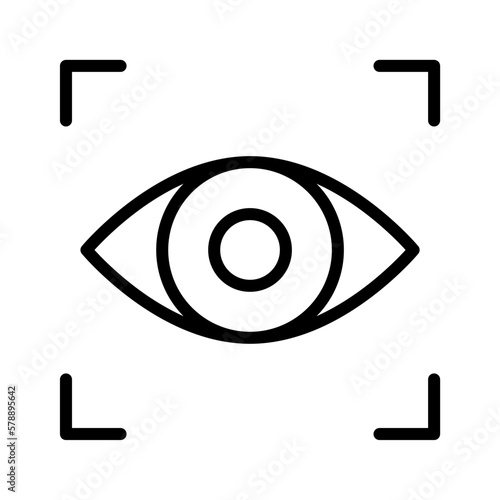 Icono de vista. Ojo humano. Concepto de visión y observación. Ilustración vectorial