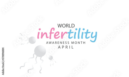 April is world infertility awareness month. Template for background, banner, card, poster 