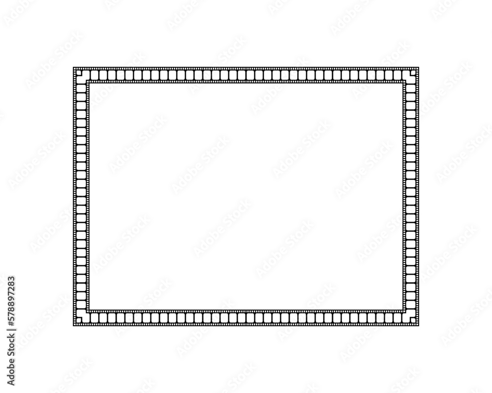 Filmstrip Motifs Frame for Ornate, Decoration, Interior, Exterior, Background, Wallpaper, Cover or Graphic Design Element. Vector Illustration