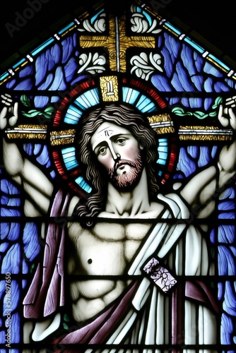 Jesus Stained glass church window