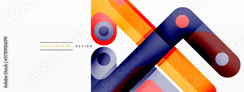Colorful dynamic stripe composition. Lines geometric creative abstract background for wallpaper, banner or landing