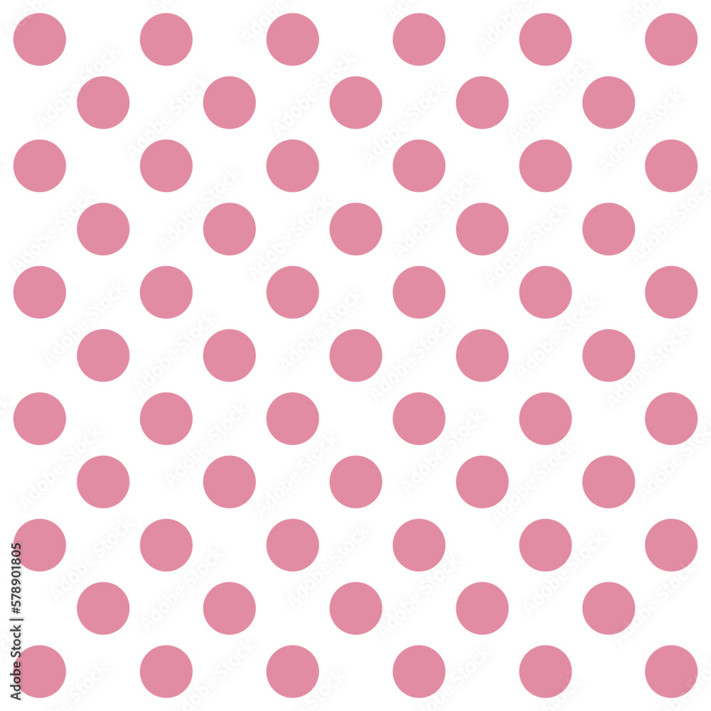 Pink Polkadot Dots Seamless Pattern Background Vector