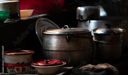 Cocina rustica de restaurante peruano