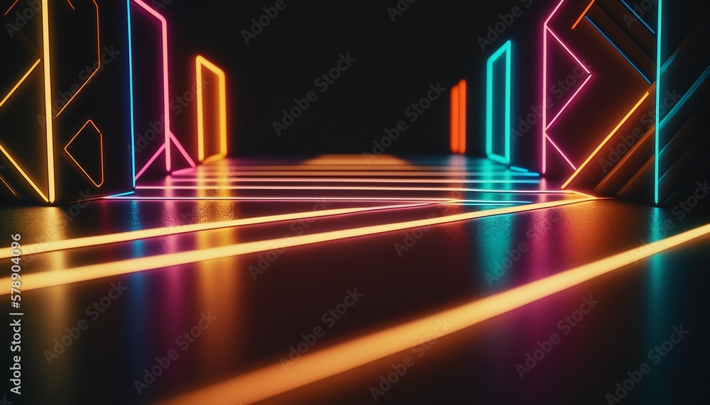 abstract background with neon lines abstract background with neon lines
