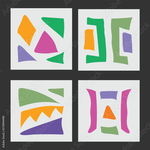 Abstract colorful shape for cover or background, printable media etc,