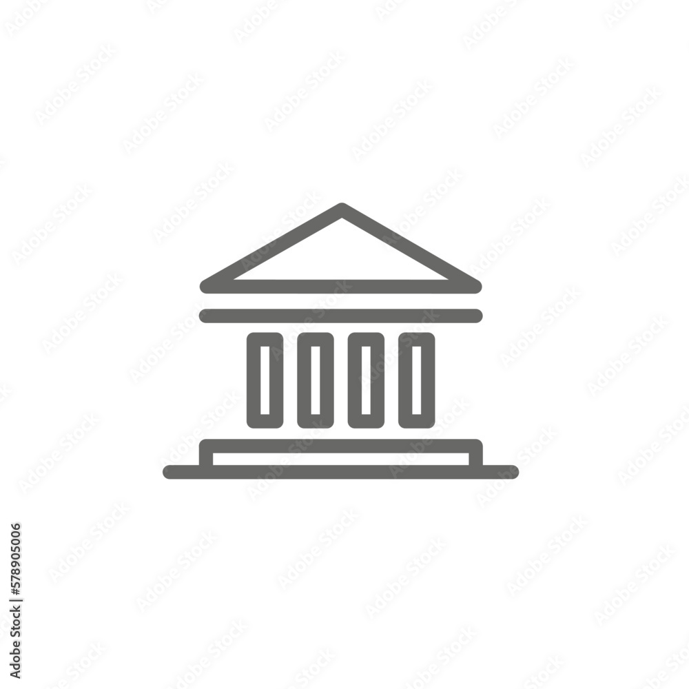 Greek column of justice icon for advocacy. Greek column of justice icon for advocacy.