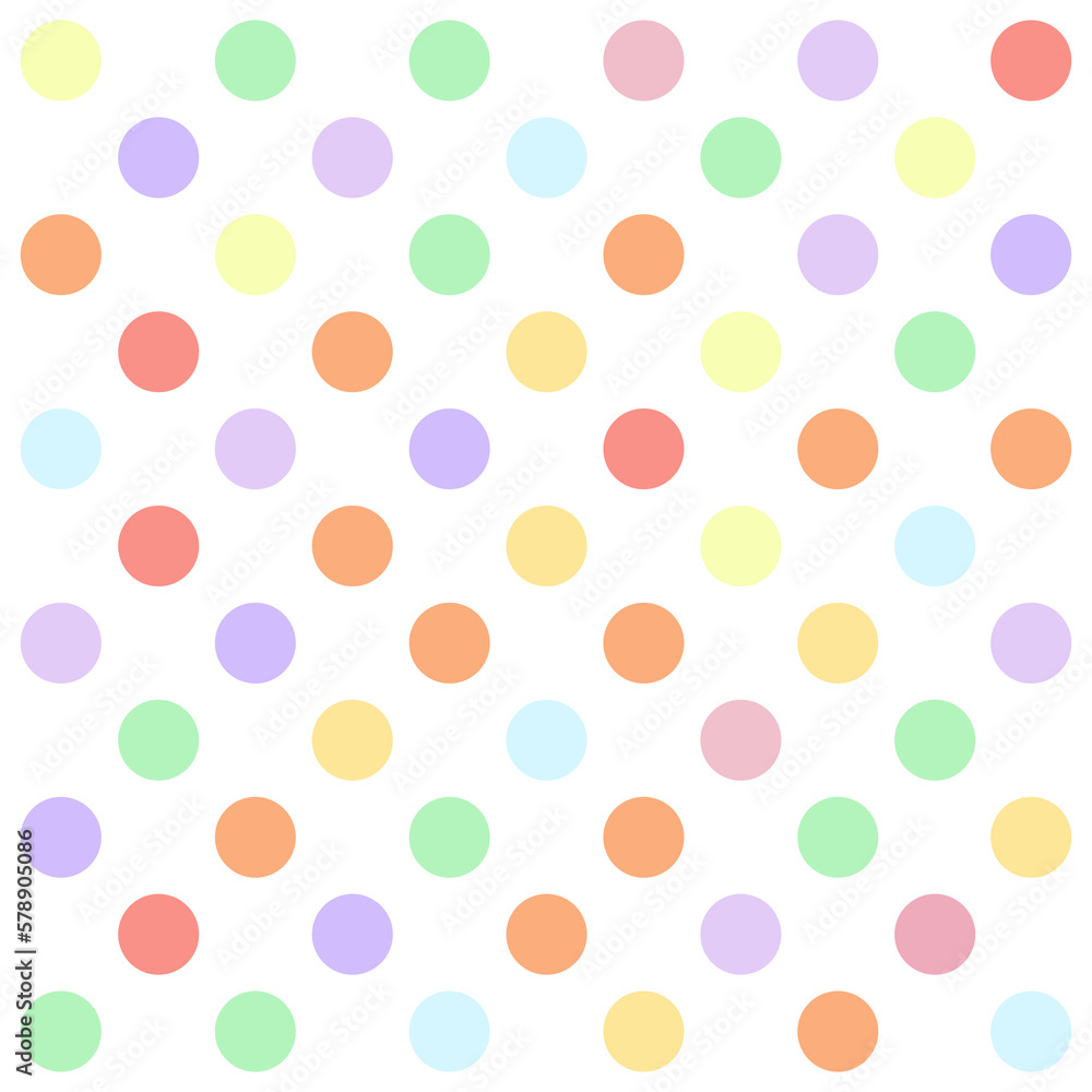 Pastel Colors Polkadot Dots Seamless Pattern Background Pastel Colors Polkadot Dots Seamless Pattern Background