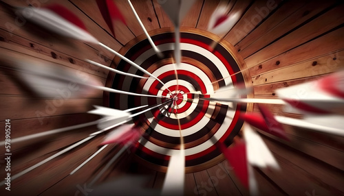 Arrows hitting a target, generative AI