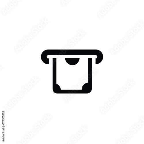 Withdraw icon cash money withdrawal simple single pictogram flat icon style graphic design vector