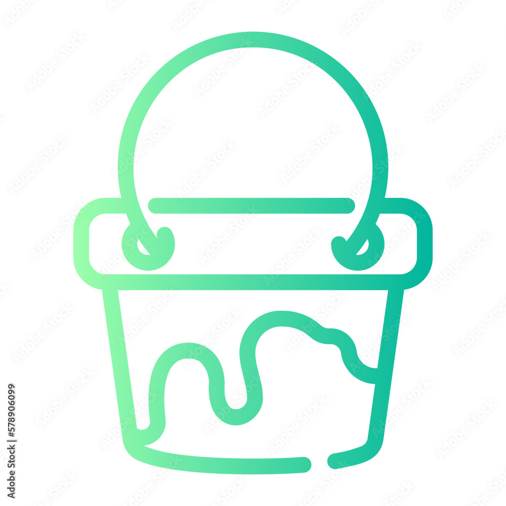 bucket gradient icon bucket gradient icon