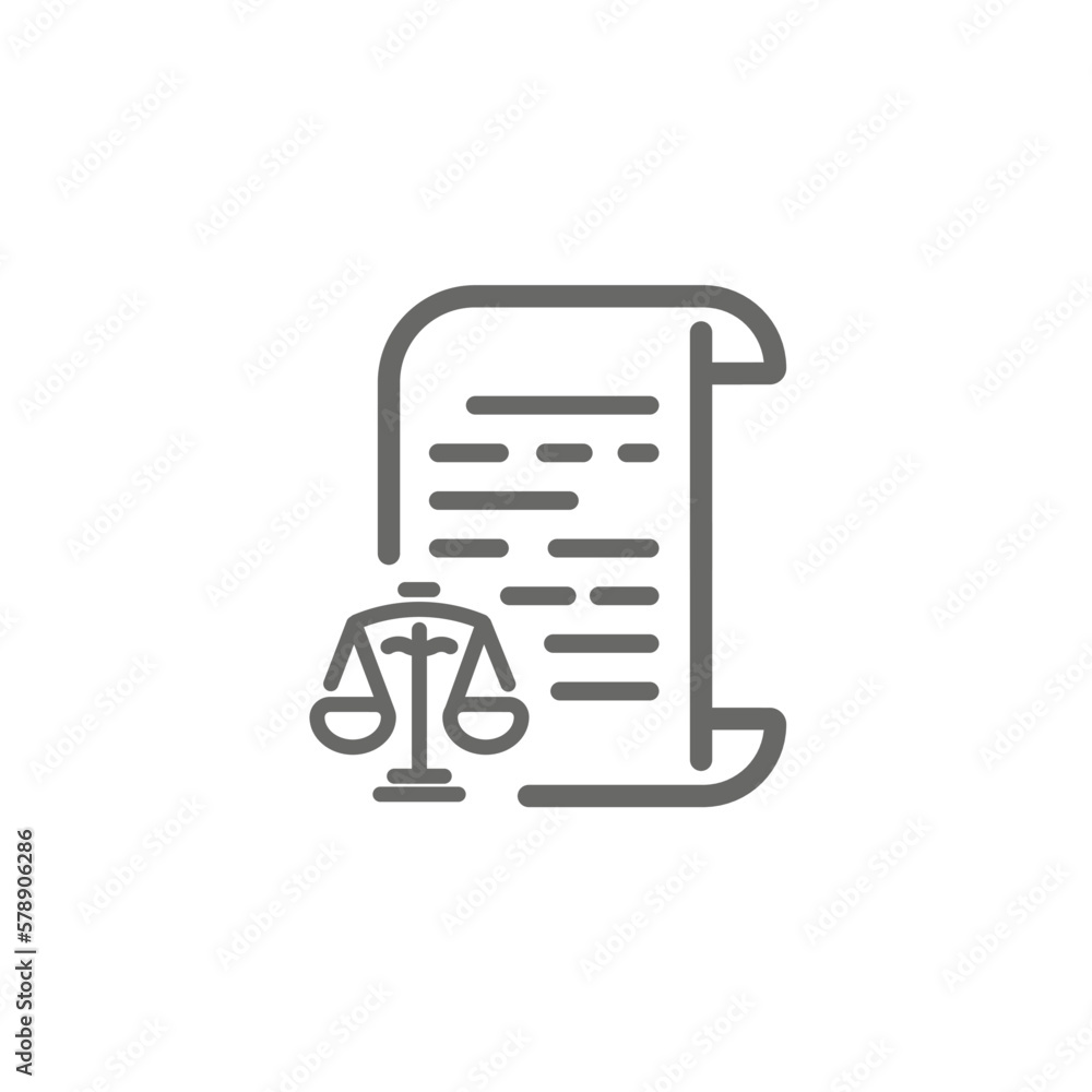 Judgment scales icon for advocacy.