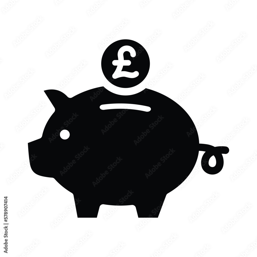 Piggy Bank Icon Vector Design Template Piggy Bank Icon Vector Design Template