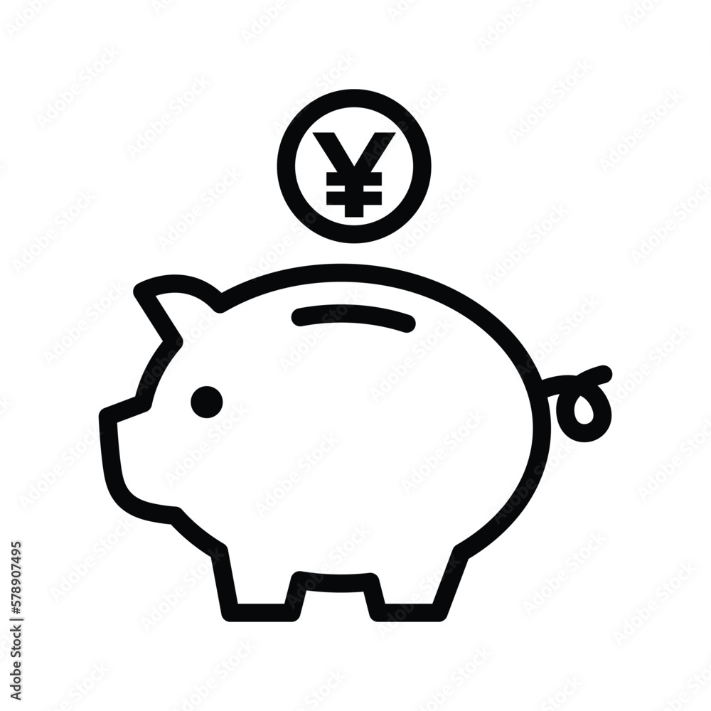 Piggy Bank Icon Vector Design Template Piggy Bank Icon Vector Design Template