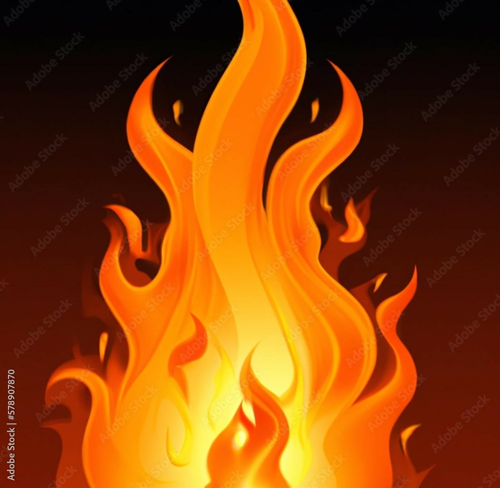 fire illustration with black background fire illustration with black background
