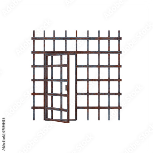 Prison bars with doors