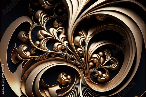 アブストラクト 模様 デザイン 紋章 光沢 壁紙, generative ai