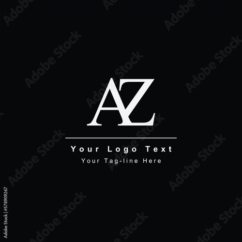 az za logo intitial design template business photo