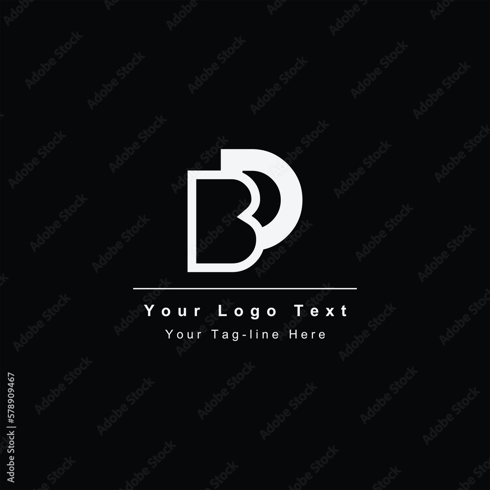 bd or db logo initial design icon for business bd or db logo initial design icon for business