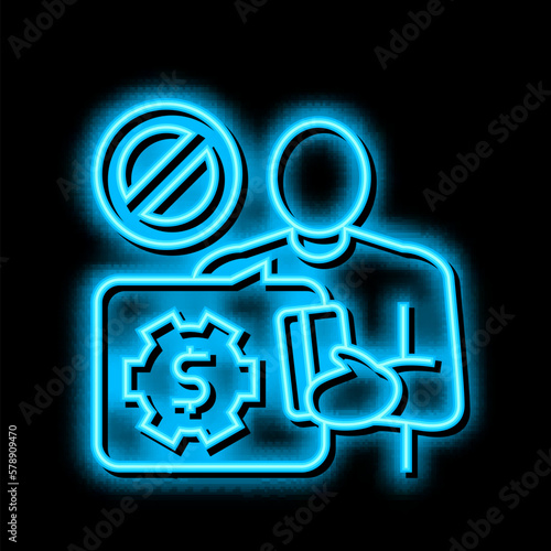 underbanked account neon glow icon illustration photo