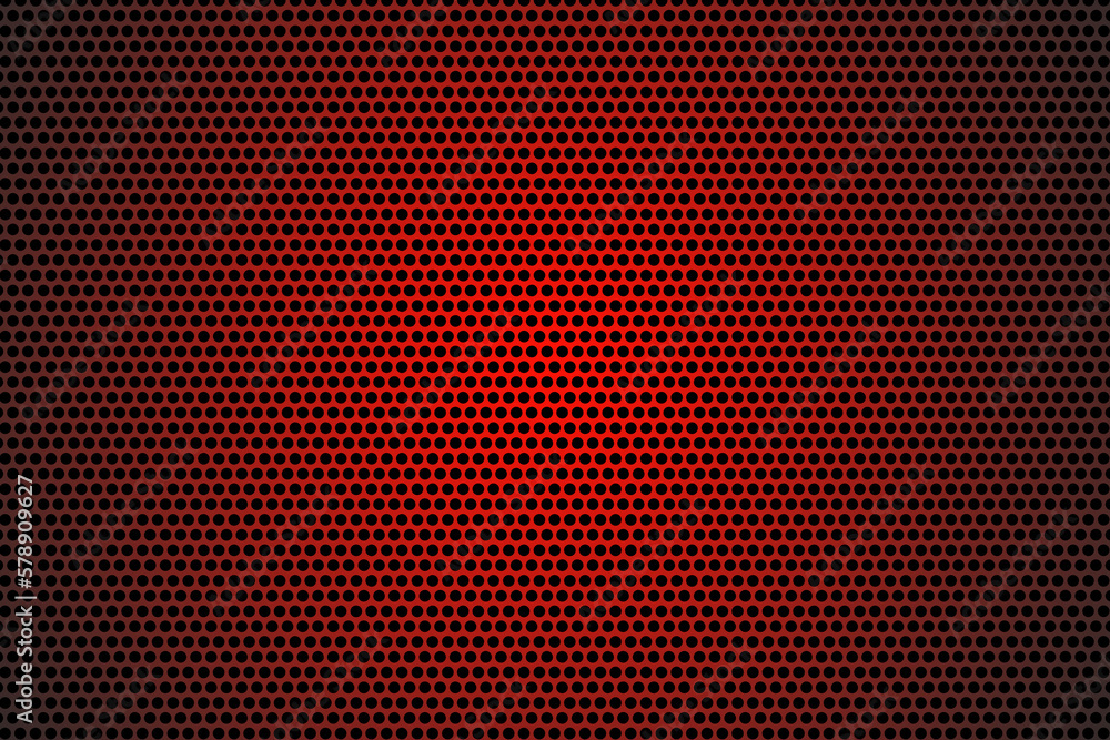 black dots with red background - obrazy, fototapety, plakaty 