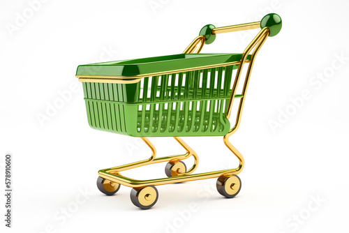 Image of an abandoned shopping cart representing a cart abandoned during online shopping