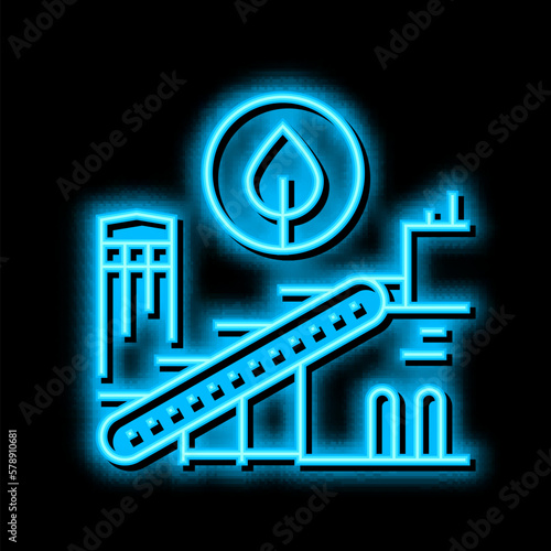 environmental technologies neon glow icon illustration