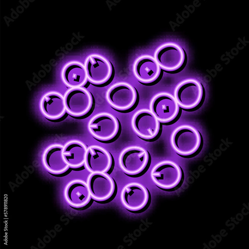 millet grain food neon glow icon illustration
