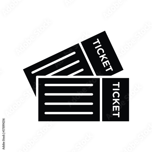 ticket icon vector design template in white background