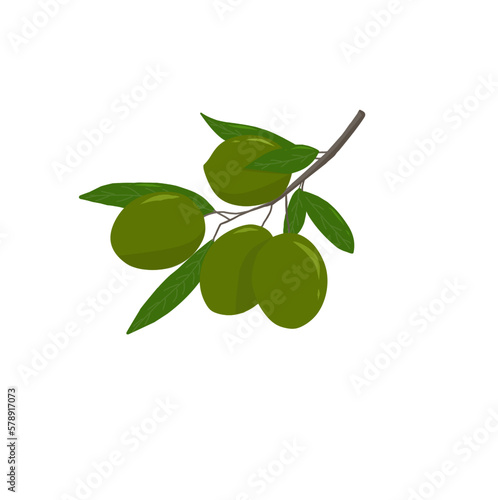 Wallpaper Mural olives isolated on white background Torontodigital.ca