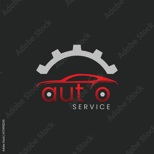Auto Service logo, simple and modern.
