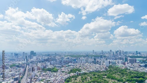 Wallpaper Mural 東京ワイドタイムラプス　夏空と緑 Torontodigital.ca