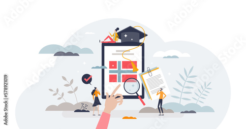 Learn Norwegian language with online grammar courses tiny person concept, transparent background. Scandinavian culture, speaking and linguistic skills development.