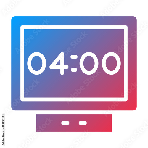 Vector Design Digital Clock Icon Style