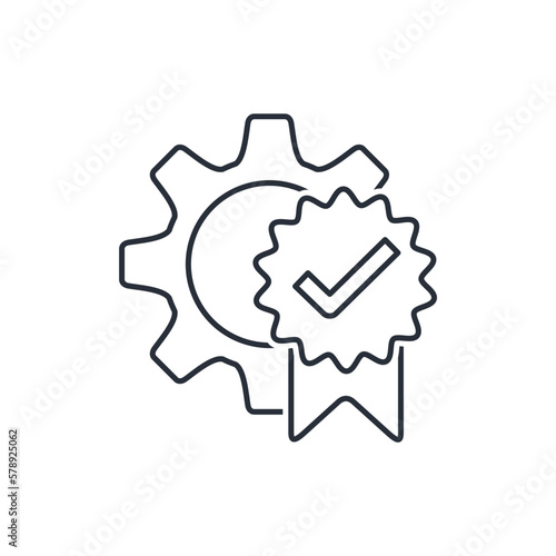 Marked technique. Availability, ease of use. Vector linear icon isolated on white background.