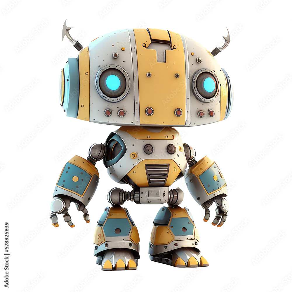 robot isolated on white background robot isolated on white background
