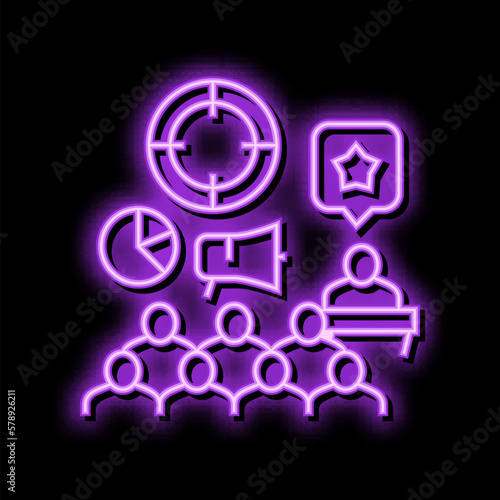 event marketing neon glow icon illustration