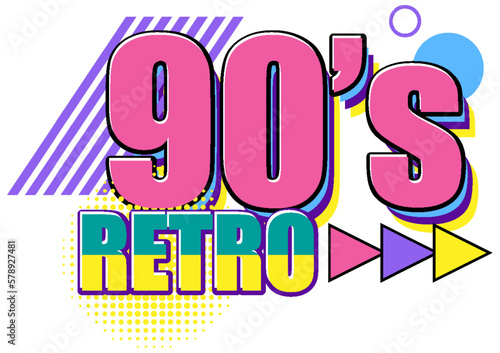 90s retro banner template