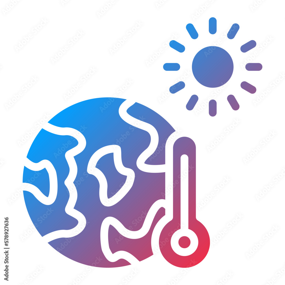 Vector Design Global Warming Icon Style Vector Design Global Warming Icon Style