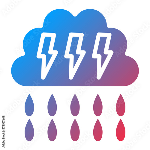 Bild auf Leinwand Vector Design Heavy Rain Icon Style