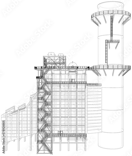 Industrial equipment. 3d illustration