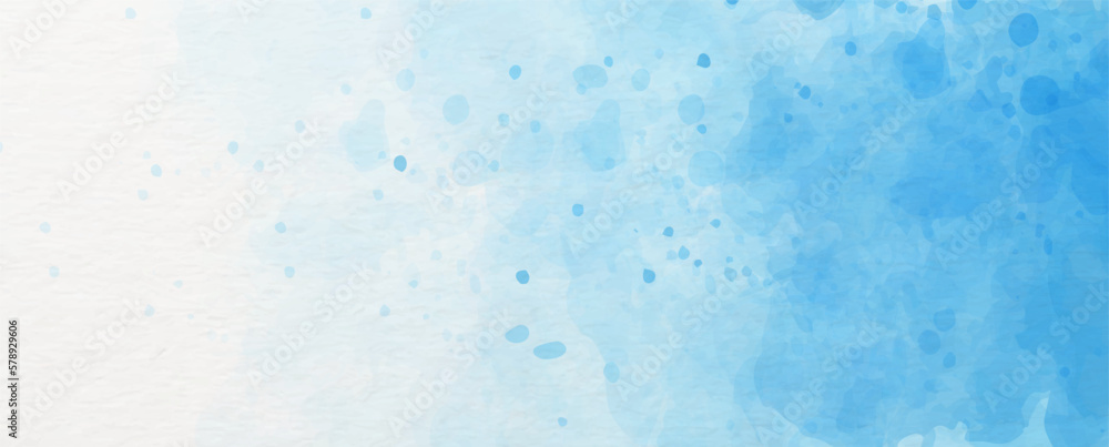 Blue watercolors pattern and background in banner and vector design.