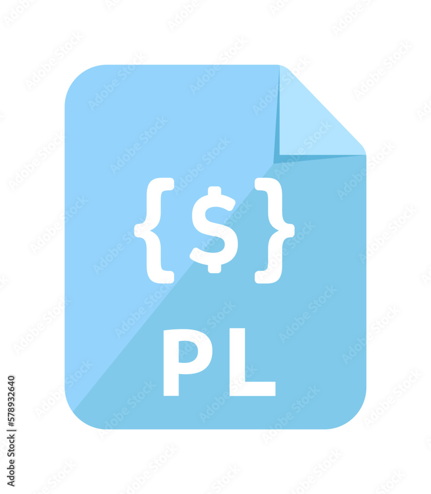 File formats vector icon illustration | .pl , Perl File formats vector icon illustration | .pl , Perl