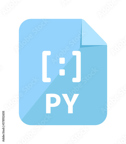 File formats vector icon illustration | .py , python