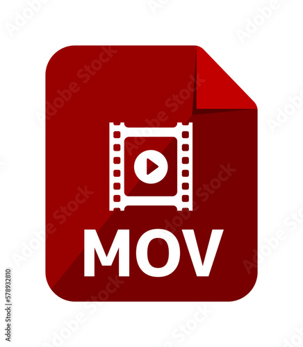 File formats vector icon illustration | MOV