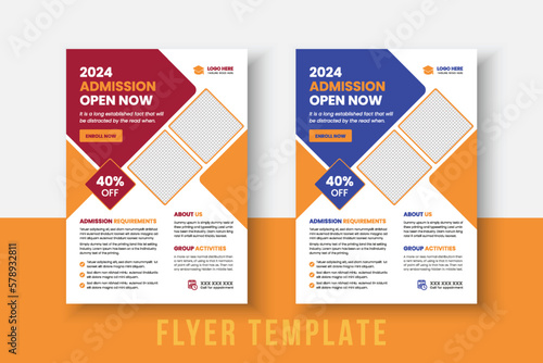 Creative and modern Kids Education Flyer. Kids Back to School Education Admission Poster Layout Template, Back to School Flyer, School Admission Template, Education Flyer and Poster Design.