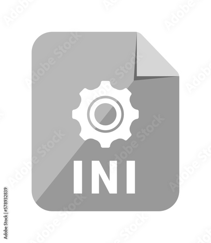 File formats vector icon illustration | .ini