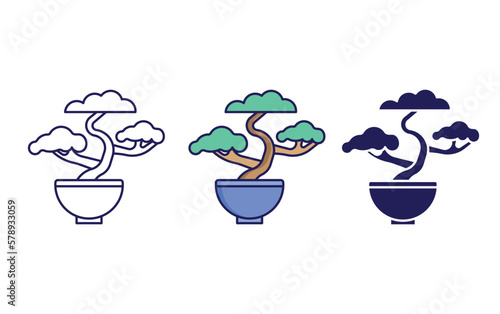 bonsai vector icon
